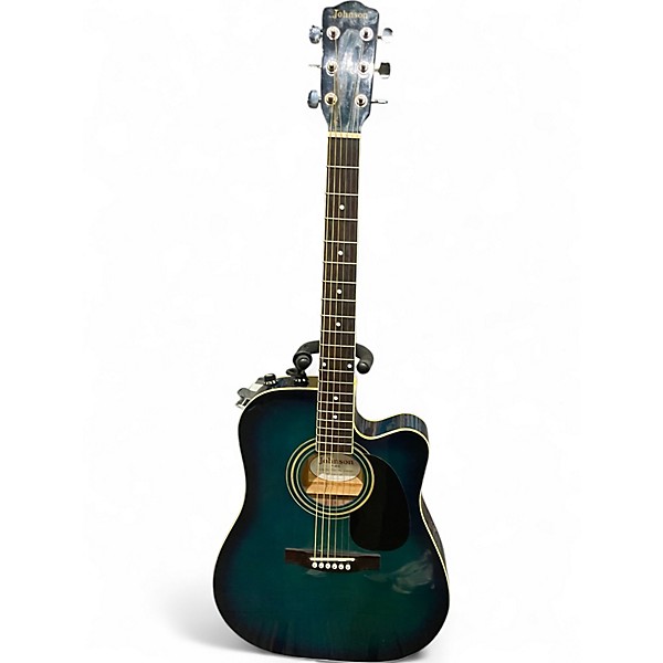Used Johnson JG-650-TBL BLUE Acoustic Electric Guitar