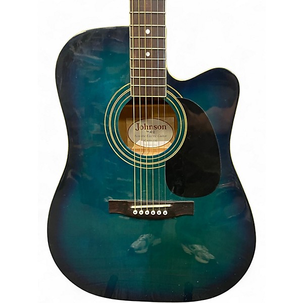 Used Johnson JG-650-TBL BLUE Acoustic Electric Guitar