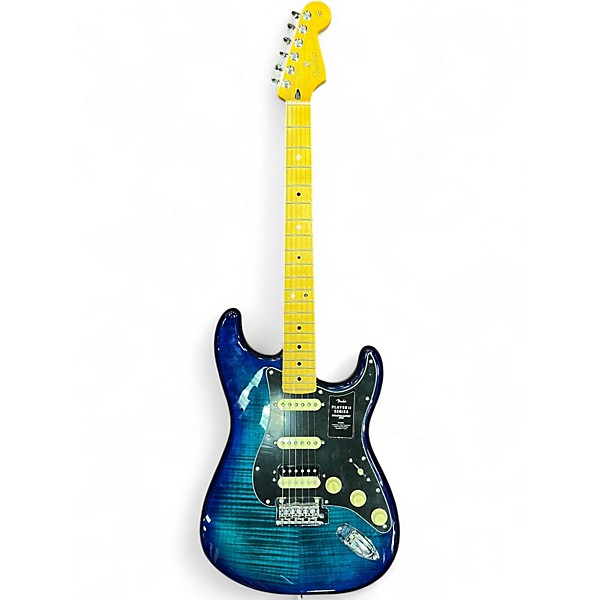 Used Fender LIMITED EDITION PLAYER II STRATOCASTER HSS PLUS TOP Blue Burst Solid Body Electric Guitar
