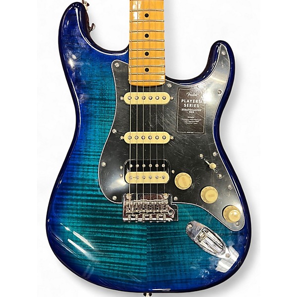 Used Fender LIMITED EDITION PLAYER II STRATOCASTER HSS PLUS TOP Blue Burst Solid Body Electric Guitar