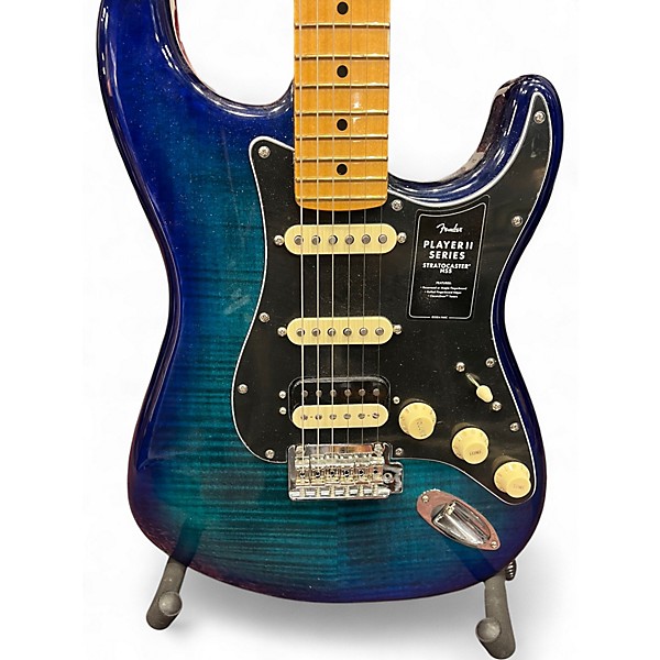 Used Fender LIMITED EDITION PLAYER II STRATOCASTER HSS PLUS TOP Blue Burst Solid Body Electric Guitar