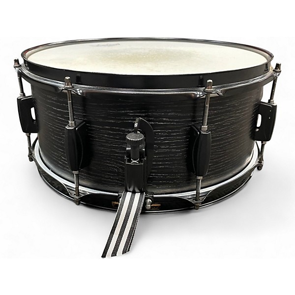 Used TAMA 14in Woodworks Poplar Snare Drum Black Oak Wrap Drum