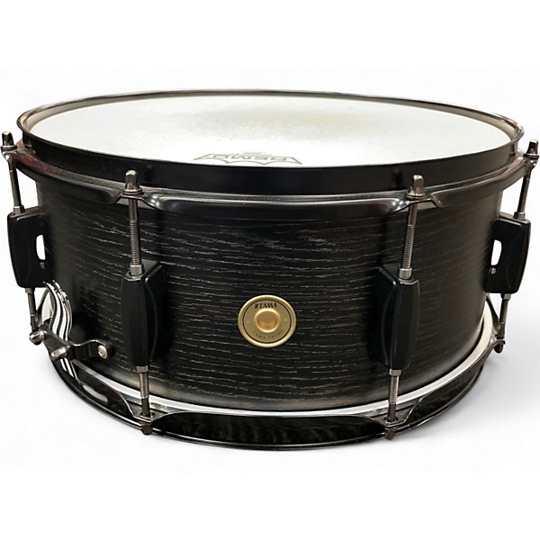 Used TAMA 14in Woodworks Poplar Snare Drum Black Oak Wrap Drum