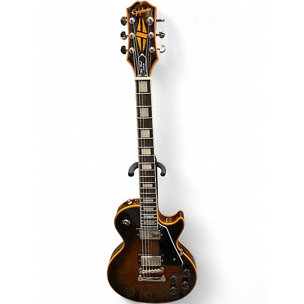 Used Epiphone Les Paul Custom Widow orange burst Solid Body Electric Guitar