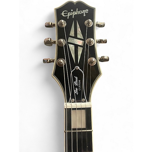 Used Epiphone Les Paul Custom Silverburst Solid Body Electric Guitar