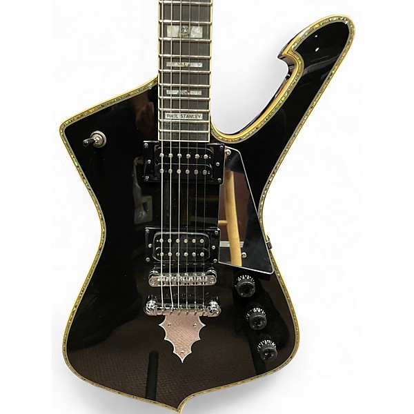 Used 2020s Ibanez ICEMAN PS120 PAUL STANLEY Black Solid Body Electric Guitar