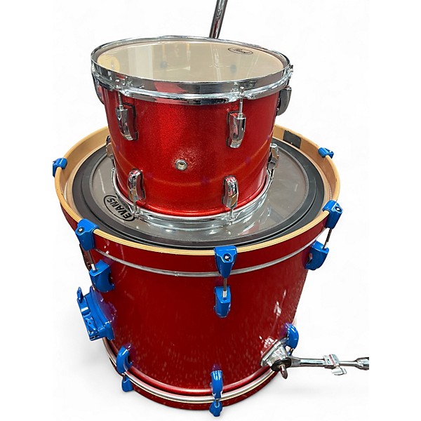 Used Pearl 4 Piece Vision RED AND BLUE Drum Kit