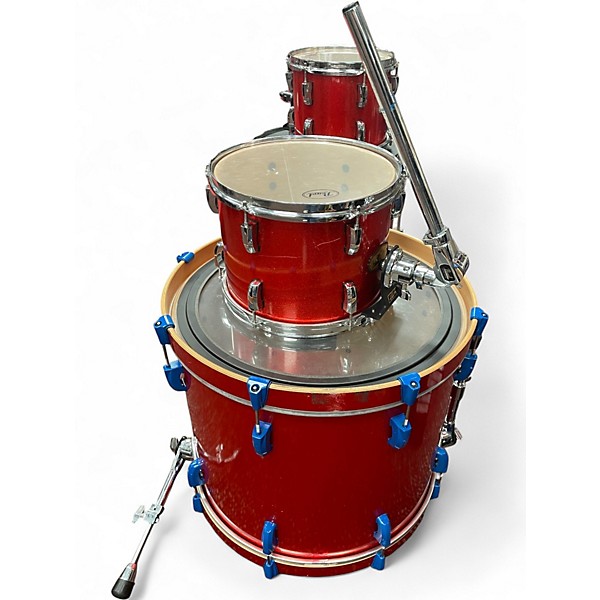 Used Pearl 4 Piece Vision RED AND BLUE Drum Kit