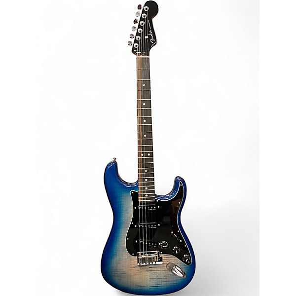 Used 2021 Fender American Ultra Stratocaster Denim Solid Body Electric Guitar