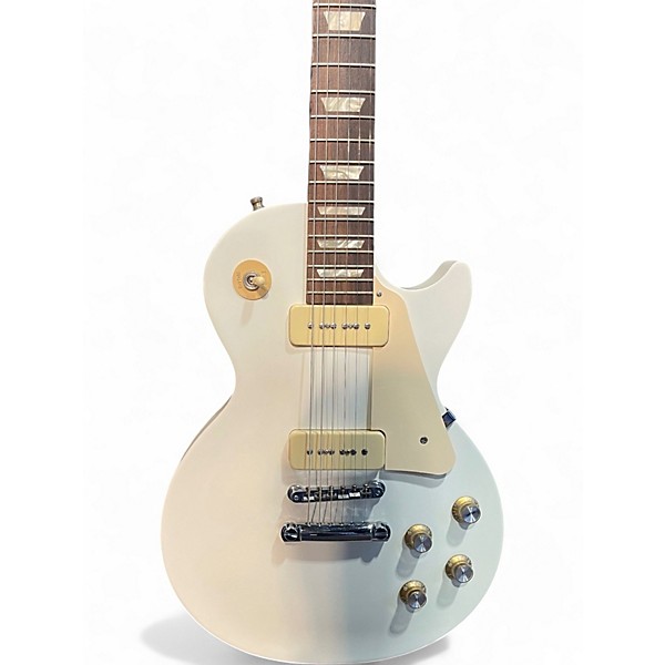 Used Gibson Les Paul Studio Worn White Solid Body Electric Guitar