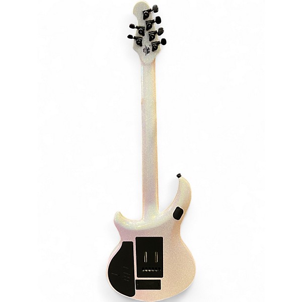 Used Ernie Ball Music Man John Petrucci Majesty 6 White Sparkle Solid Body Electric Guitar
