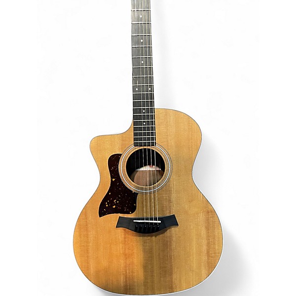Used Taylor 214CE Left Handed Natural Acoustic Electric Guitar