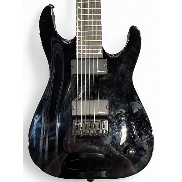 Used Jackson JS22-7 Dinky 7 String Black Solid Body Electric Guitar