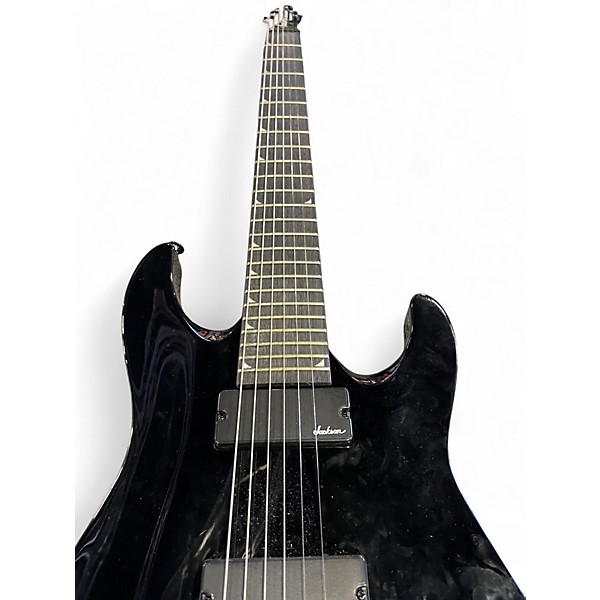 Used Jackson JS22-7 Dinky 7 String Black Solid Body Electric Guitar