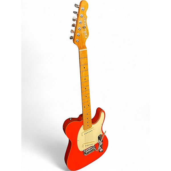 Used G&L ASAT Special Deluxe Clear Orange Solid Body Electric Guitar