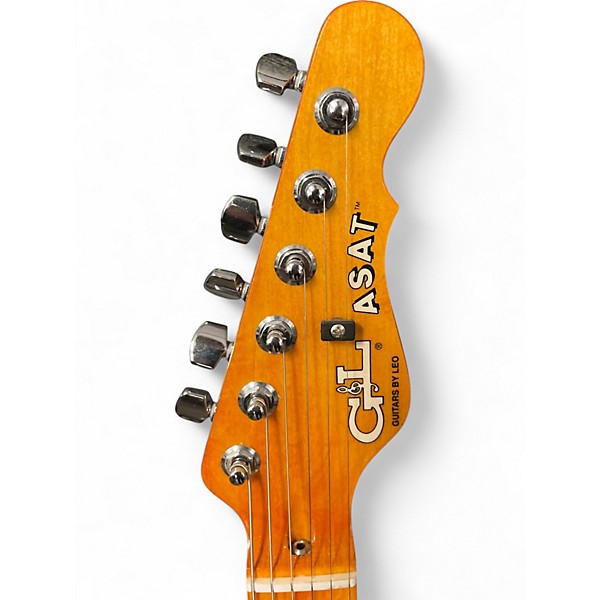 Used G&L ASAT Special Deluxe Clear Orange Solid Body Electric Guitar