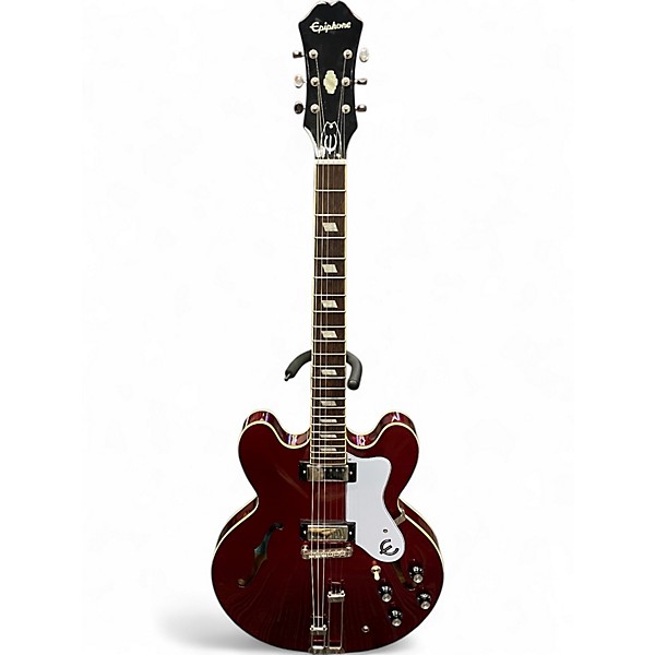 Used Epiphone Riviera Custom Burgundy Hollow Body Electric Guitar