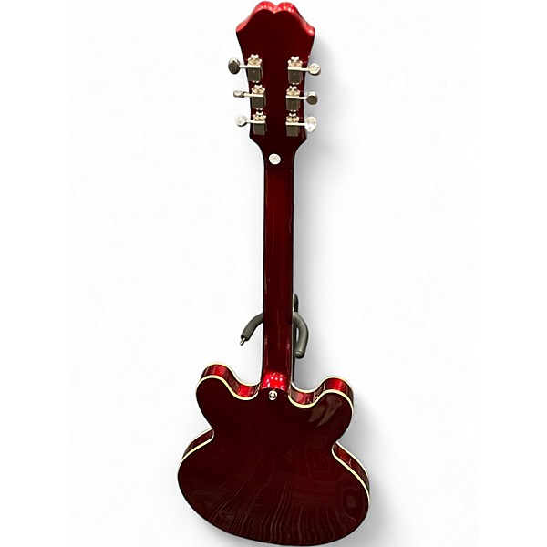 Used Epiphone Riviera Custom Burgundy Hollow Body Electric Guitar