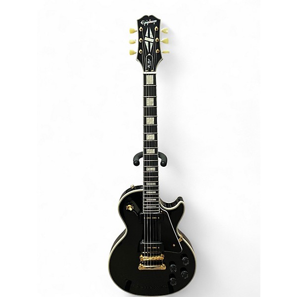 Used Epiphone LES PAUL CUSTOM P90 Ebony Solid Body Electric Guitar