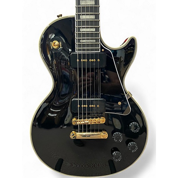 Used Epiphone LES PAUL CUSTOM P90 Ebony Solid Body Electric Guitar