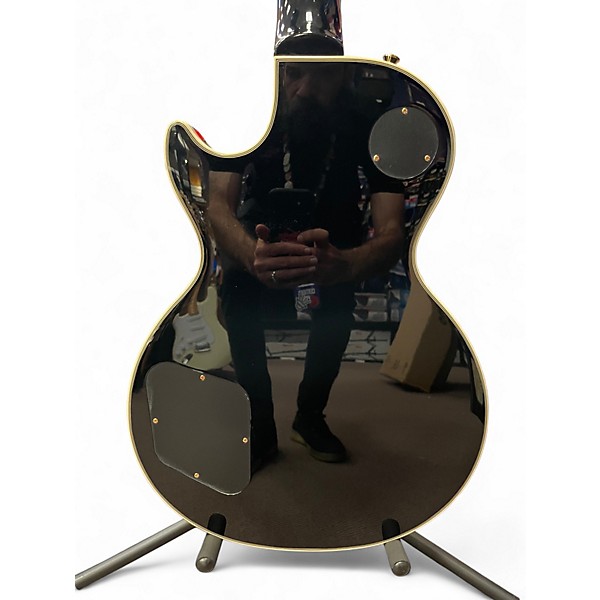 Used Epiphone LES PAUL CUSTOM P90 Ebony Solid Body Electric Guitar