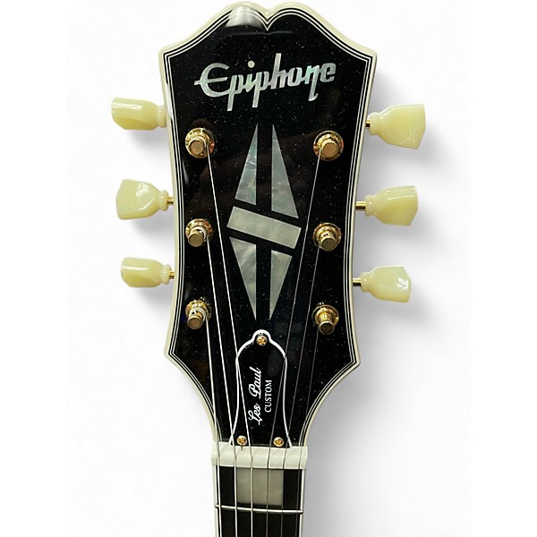 Used Epiphone LES PAUL CUSTOM P90 Ebony Solid Body Electric Guitar