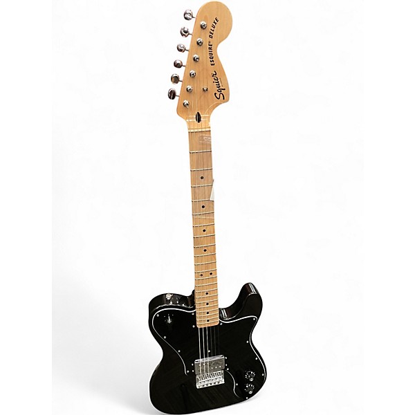 Used Squier PARANORMAL ESQUIRE DELUXE Black Solid Body Electric Guitar