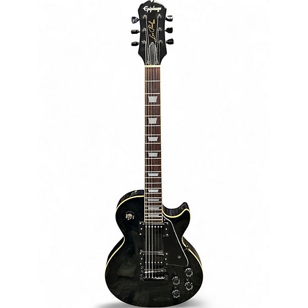 Used Epiphone LES PAUL LIMITED EDITION STANDARD TRANS BLACK Solid Body Electric Guitar