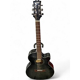 Used Mitchell mx430qab Trans Black Acoustic Electric Guitar