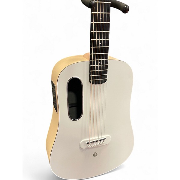 Used LAVA MUSIC Lava me Play Light Peach-Frost White Acoustic Electric Guitar