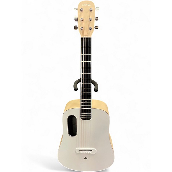Used LAVA MUSIC Lava me Play Light Peach-Frost White Acoustic Electric Guitar
