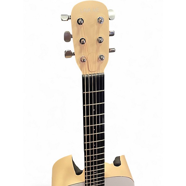 Used LAVA MUSIC Lava me Play Light Peach-Frost White Acoustic Electric Guitar