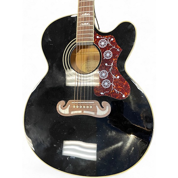 Used Epiphone EJ200CE Black Acoustic Electric Guitar