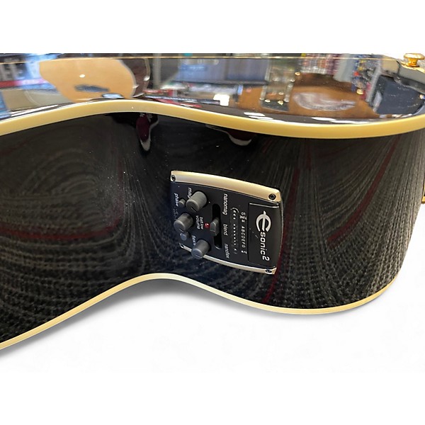 Used Epiphone EJ200CE Black Acoustic Electric Guitar