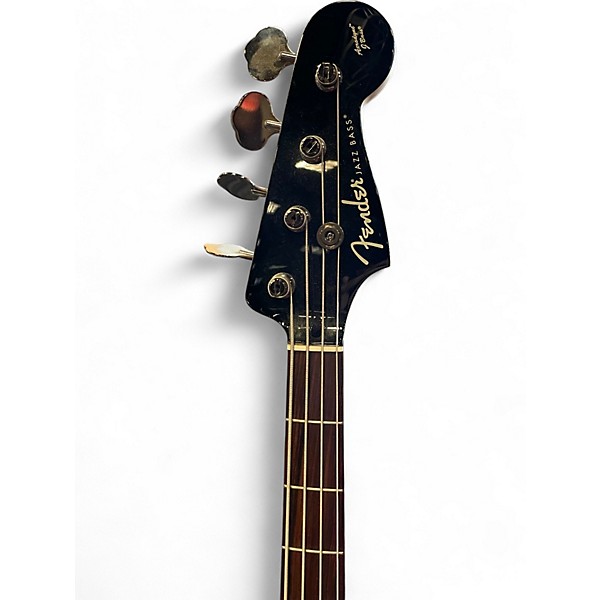 Used 2018 Fender Aerodyne Jazz Bass Black Electric Bass Guitar