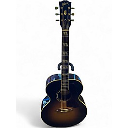 Used Gibson Quilt Custom 60th Anniversary J185 Sunburst Acoustic Electric Guitar