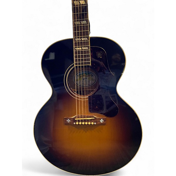 Used Gibson Quilt Custom 60th Anniversary J185 Sunburst Acoustic Electric Guitar
