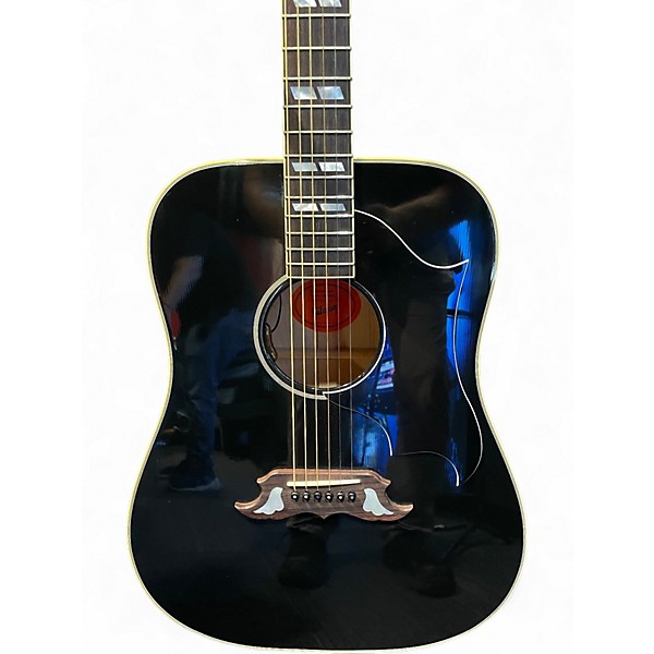 Used Gibson Custom Elvis Dove Black Acoustic Electric Guitar