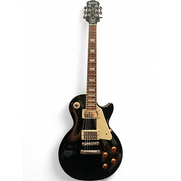 Used Epiphone Les Paul Standard Ebony Solid Body Electric Guitar