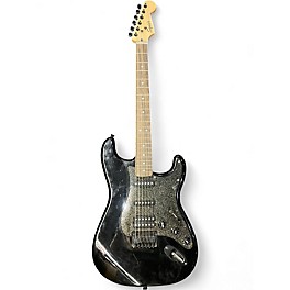 Used 2020 Squier stratocaster black sparkle Solid Body Electric Guitar