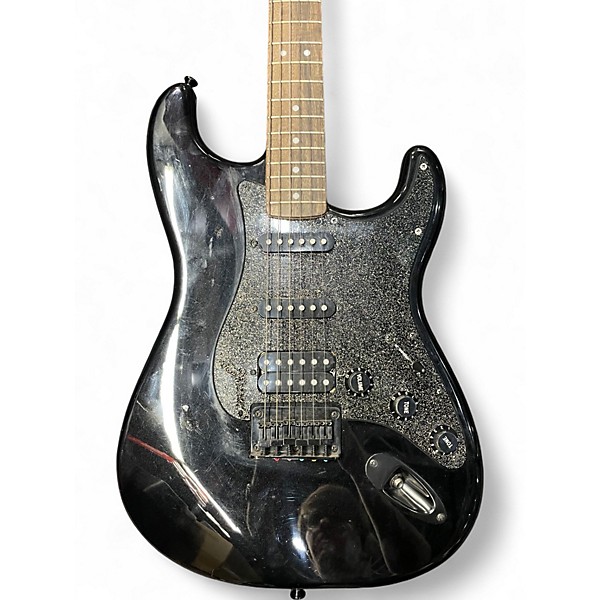 Used 2020 Squier stratocaster black sparkle Solid Body Electric Guitar