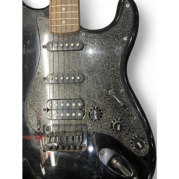Used 2020 Squier stratocaster black sparkle Solid Body Electric Guitar
