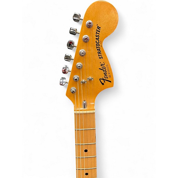 Vintage 1970s Fender Stratocaster Black Solid Body Electric Guitar