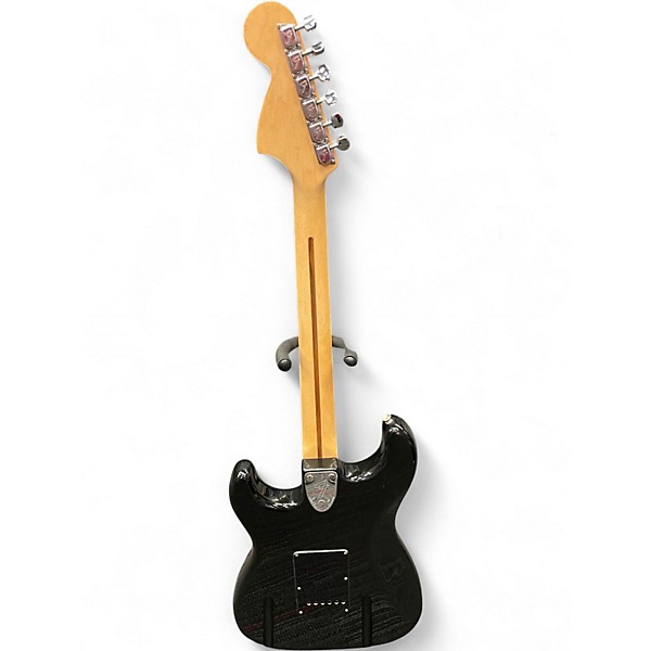 Vintage 1970s Fender Stratocaster Black Solid Body Electric Guitar