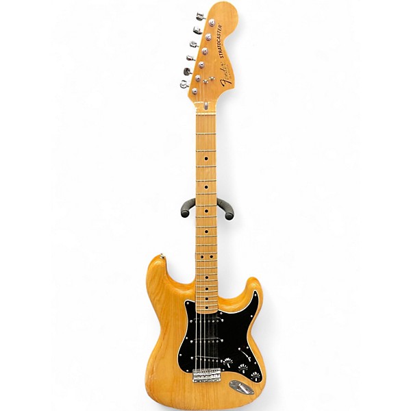 Vintage 1970s Fender Stratocaster Natural Solid Body Electric Guitar
