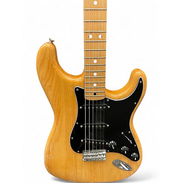 Vintage 1970s Fender Stratocaster Natural Solid Body Electric Guitar