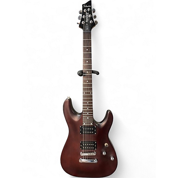 Used Schecter Guitar Research Omen 6 Diamond Series Brown Solid Body Electric Guitar
