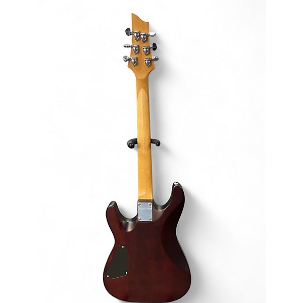 Used Schecter Guitar Research Omen 6 Diamond Series Brown Solid Body Electric Guitar