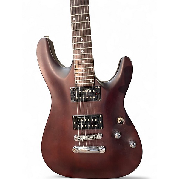 Used Schecter Guitar Research Omen 6 Diamond Series Brown Solid Body Electric Guitar