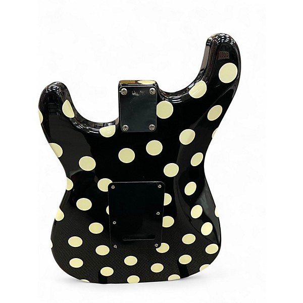 Used Fender Artist Series Buddy Guy Polka Dot Stratocaster Black With White Polka Dots Solid Body Electric Guitar